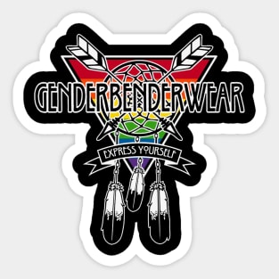 GenderBenderWear Dreamcatcher Logo (Black) - "Express Yourself" Sticker